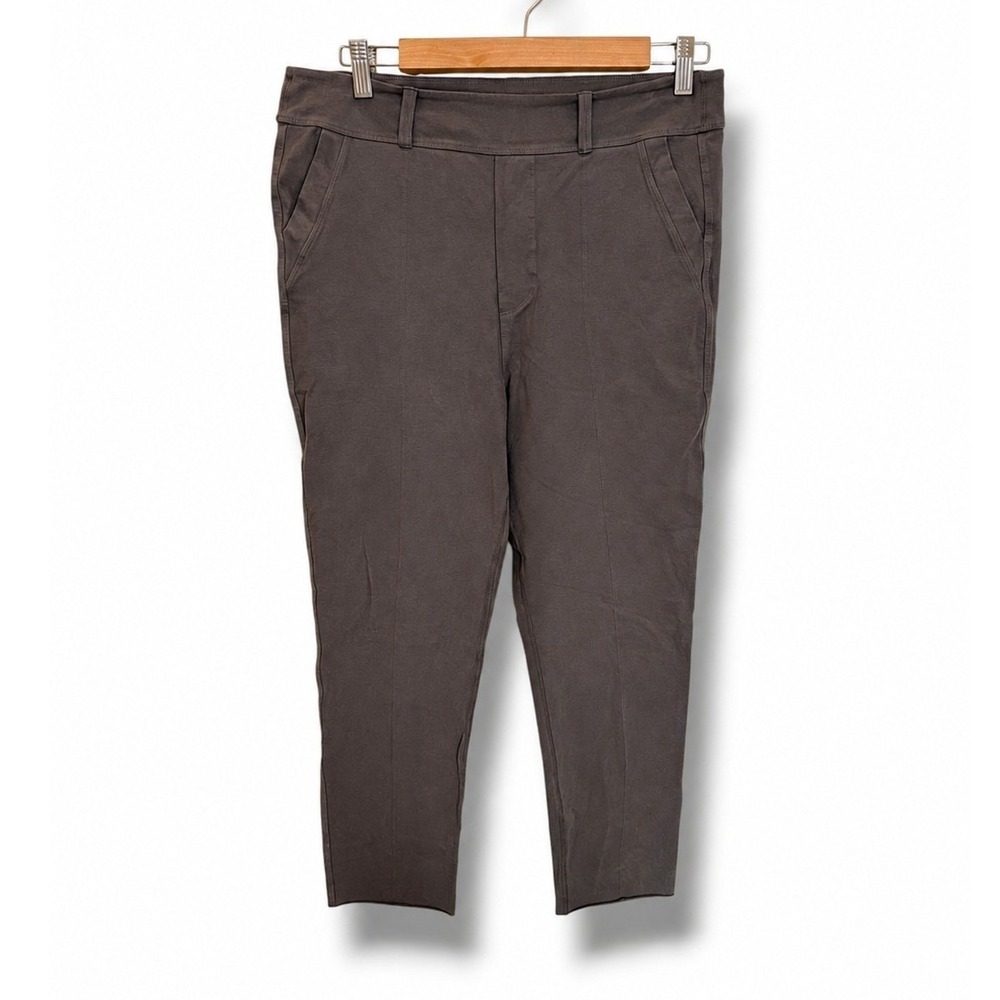 Frank & Eileen Murphy Billion Dollar Pants Women L Gray Stretch Cropped LAB600